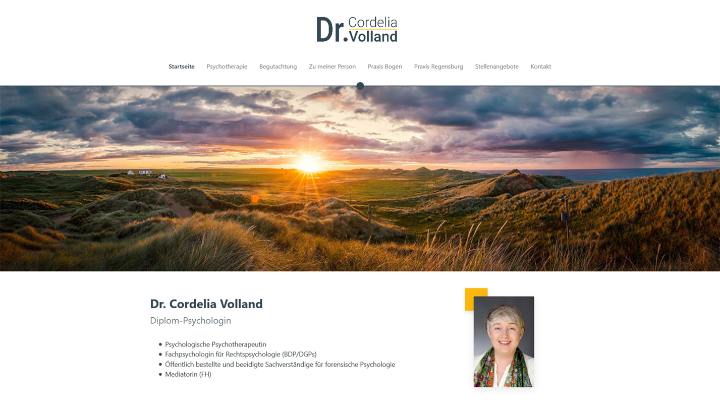 Read more about the article Wir stellen euch die neue Website von Diplom-Psychologin Dr. Cordelia Volland vor